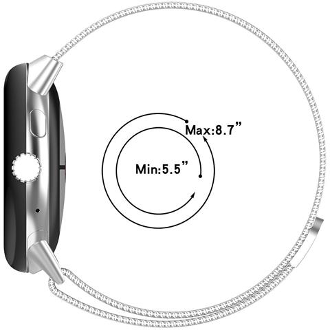 Cinturino Milanese Per Google Pixel Watch Silver M - Foto 2