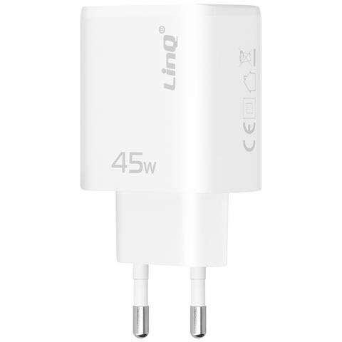 Caricabatterie Usb-c Power Delivery 45w E Usb Quick Charge 3.0 18w, Bianco - Foto 2