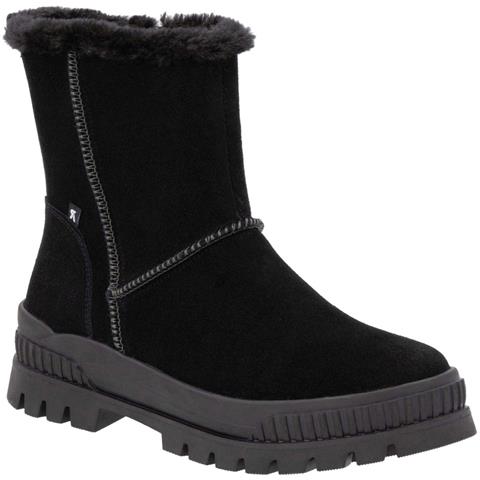 Black Casual Closed Ladies Mid Height Boots Stivaletti Pelle Scamosciata /nabuk Scarpe Donna Nero Eu 38, W2172-00 - Foto 1