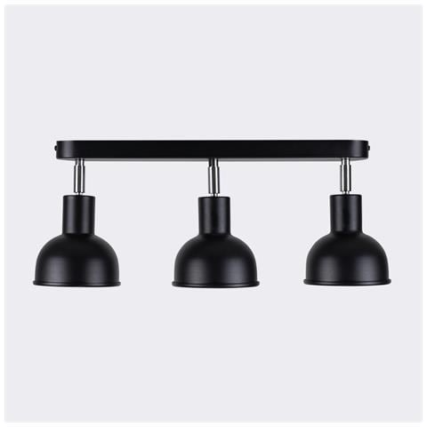 Lampada A Soffitto Elba 3 Nero Sl. 1318 - Soppalco Lampade Da Soffitto Nero 18.5x59x24 Cm - Foto 8