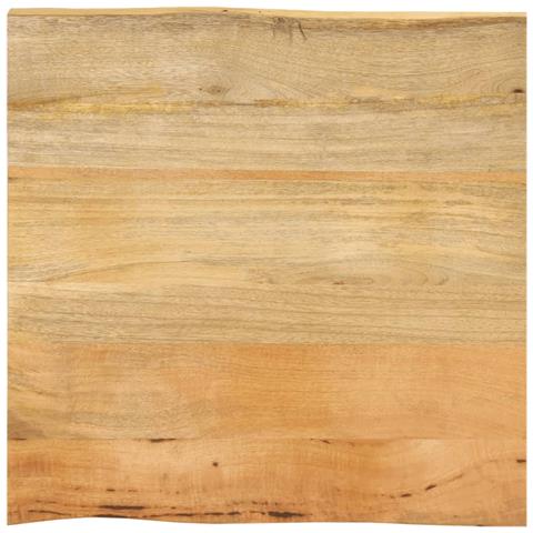 Piano Tavolo 40x40x2,5 Cm Bordi Vivi In Legno Massello Di Mango - Foto 1