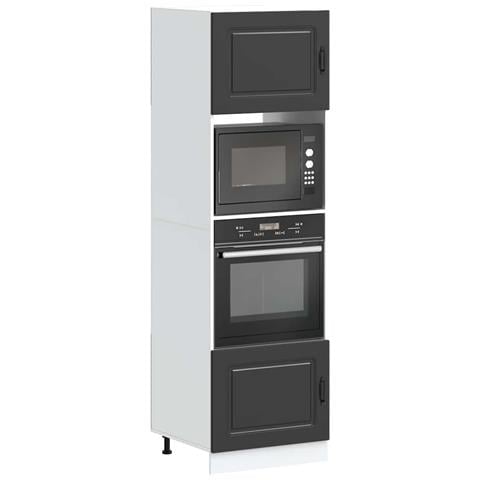 Armadi Forno 2 Pz Lucca Neri In Legno Multistrato - Foto 1