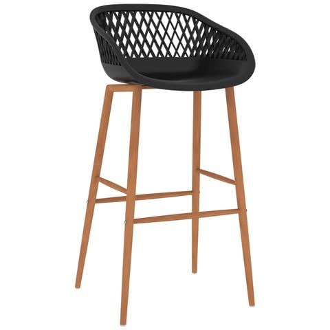 Sedie Da Bar 4 Pz Nere - Foto 1