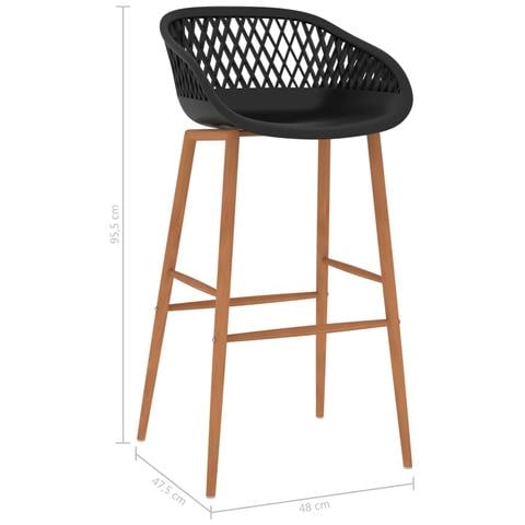 Sedie Da Bar 4 Pz Nere - Foto 7