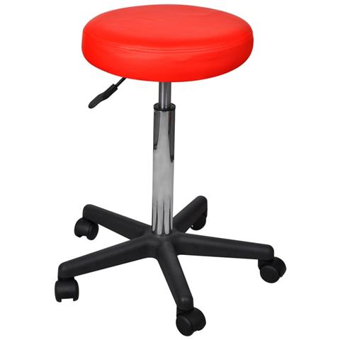 Sgabelli Da Ufficio 2 Pz Rossi 35,5x84 Cm In Similpelle - Foto 1