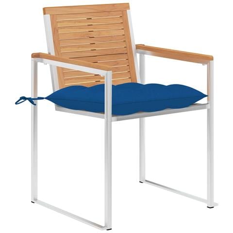 Sedie Da Giardino Con Cuscini 6 Pz In Legno Massello Di Teak - Foto 1