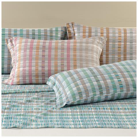 Completo Lenzuola Millerighe In Flanella Colore Arancio Misura Singolo - Foto 2