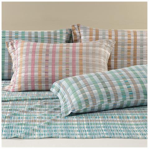 Completo Lenzuola Millerighe In Flanella Colore Arancio Misura Singolo - Foto 1