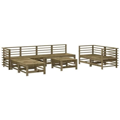 Set Salotto da Giardino 9 pz in Legno Impregnato di Pino - Foto 1