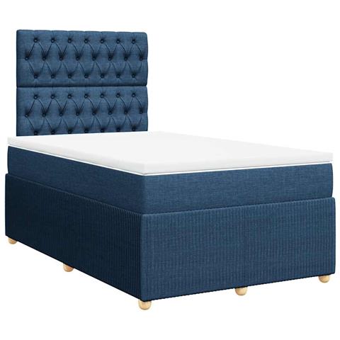 Giroletto a Molle con Materasso Blu 120x190 cm in Tessuto - Foto 1