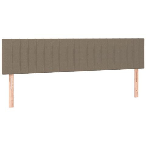 Letto a Molle con Materasso e LED Tortora 120x190 cm in Tessuto - Foto 9