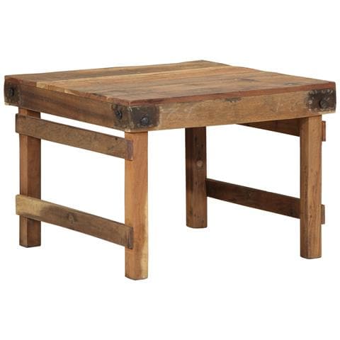 Tavolino da Caffè 55x60x40 cm Legno Massello di Recupero - Foto 2