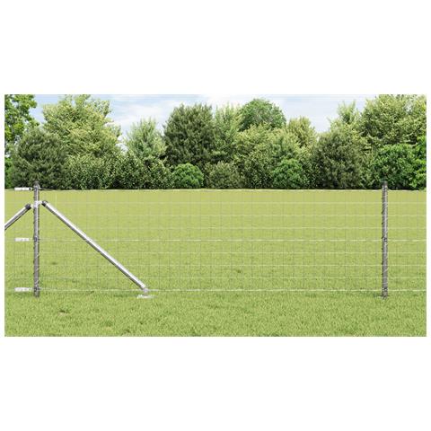 Cancello Euro con 7 pali appuntiti 0.6x10 m Acciaio zincato - Foto 2