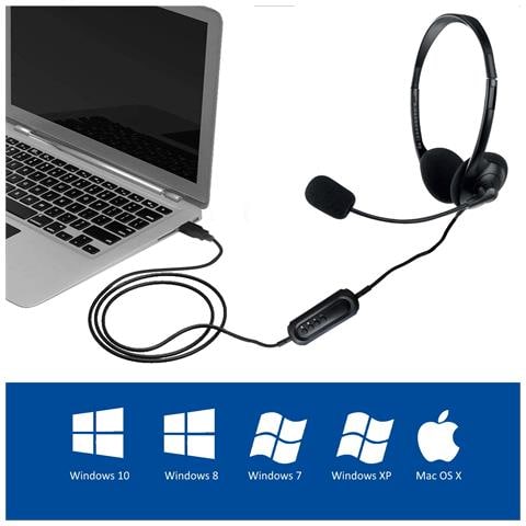 EW3568 cuffia e auricolare Cablato A Padiglione Musica e Chiamate USB tipo A Nero - Foto 2