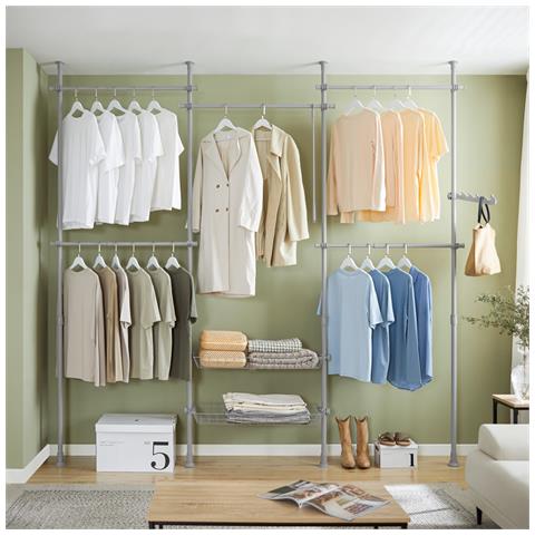 Cabina Armadio Con Ante Scorrevoli Nero 311x37x295 Cm - Foto 7