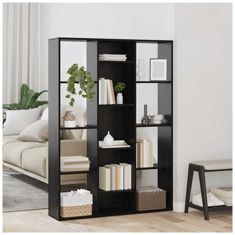 Divider per stanze Rovere nero 100 x 24 x 140 cm - Foto 2