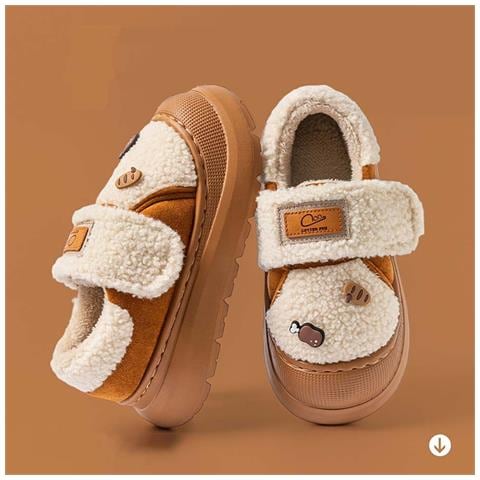 Pantofole Invernali Da Donna In Cotone - Divertimento Fai-da-te, Pile Caldo, Suola Spessa, Pantofole Da Casa Per Interni Brown 36 - Foto 2