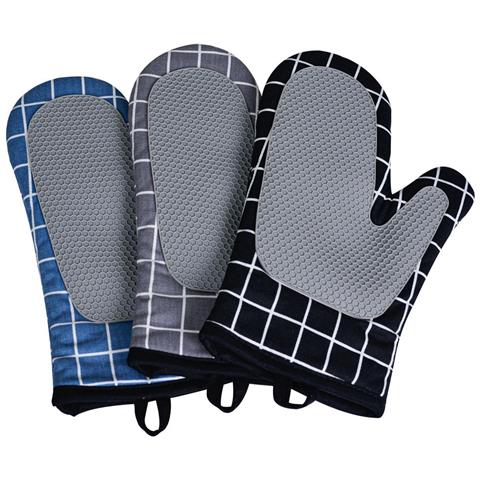 Guanti Da Forno Quadrati In Silicone: Resistenti Al Calore, Antiscivolo (1 Paio) Blue - Foto 4