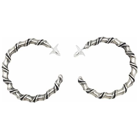 Cerchio Creolo Twister Placcato Argento - Foto 2