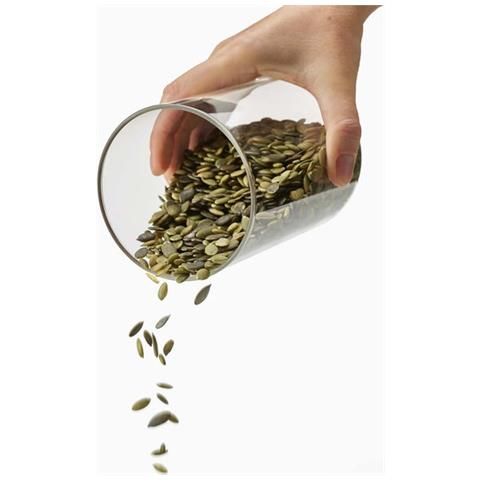 Podium™ 5 Barattoli In Vetro Per La Conservazione, Set Da Cucina, Facile Accesso, Coperchi Ermetici, Design Impilabile, Acciaio Inossidabile, Grigio - Foto 6