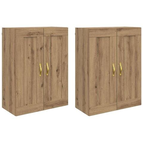 Mobile a muro 2 pcs Rovere artigianale 69,5 x 34 x 90 cm - Foto 1