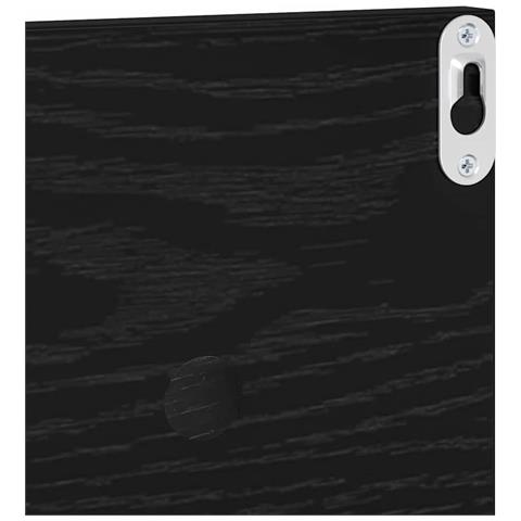 Scaffali da parete 4 pcs Rovere Nero 80 x 11,5 x 18 cm - Foto 9