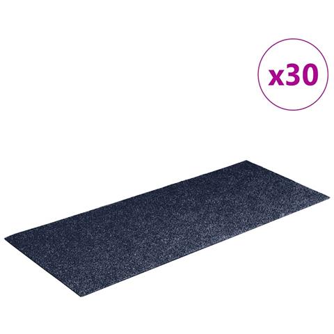 Tappetini per scale autoadesivi 30 pz 60x25 cm Grigio Blu Rettangolari - Foto 1