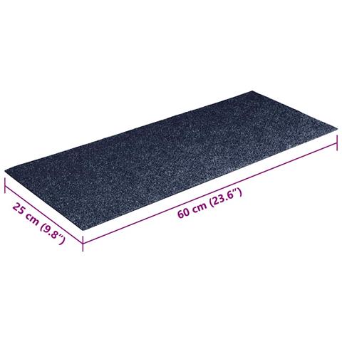 Tappetini per scale autoadesivi 30 pz 60x25 cm Grigio Blu Rettangolari - Foto 8