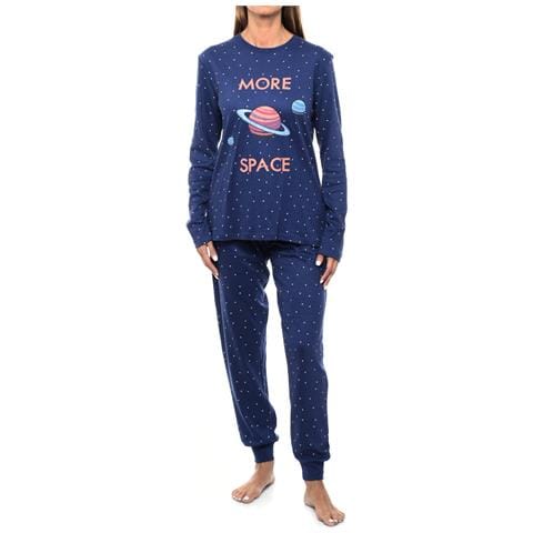 Pigiama Da Donna In Cotone A Maniche Lunghe Klp1 - Foto 1