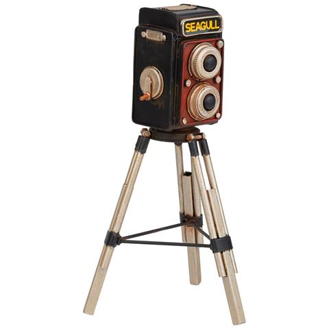 Telecamera In Metallo Marrone 17x15x32h - Foto 1