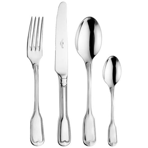 Vittoriale Set 24 posate acciaio inox 18/10 - Servizio per 6 Persone - forchetta, coltello, cucchiaio e cucchiaino - Design elegante per tavole sofisticate - Made in Italy - Foto 1