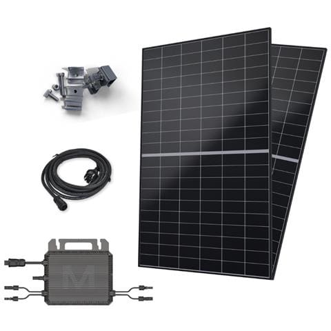 Kit solare plug & play Eco 800 W · 2 pannelli Canadian 460 W + microinverter + cavo Schuko da 5 m - Foto 1
