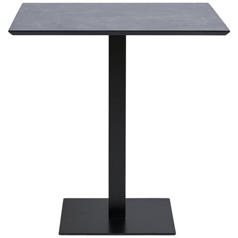 Tavolo Bistrot Fano Effetto Pietra Con Base In Metallo Nero 70x70x75 Cm - Foto 1