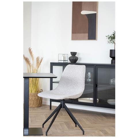 Tavolo Bistrot Fano Effetto Pietra Con Base In Metallo Nero 70x70x75 Cm - Foto 8