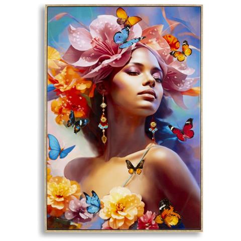 Dipinto Su Tela Marty B Ritratto Emozionale Con Cornice, 62x92 Cm - Foto 1