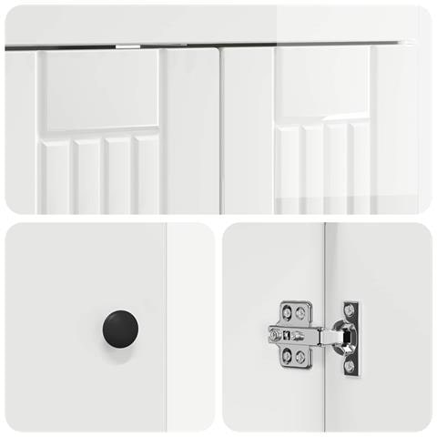 Set di mobili per il bagno Bianco Lucido 56 x 37,5 x 81 cm - Foto 9