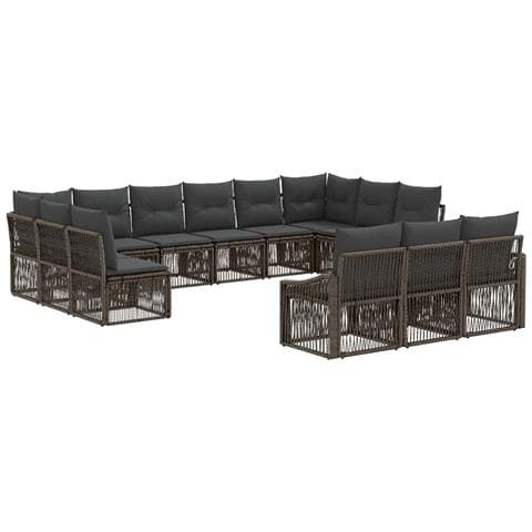Set Divano da Giardino 13 pcs Grigio polyrattan - Foto 1