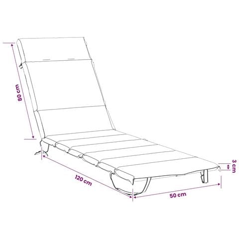 Cuscino per Lettino GEMERT 100% Poliestere Nero 200 x 50 x 3 cm - Foto 7