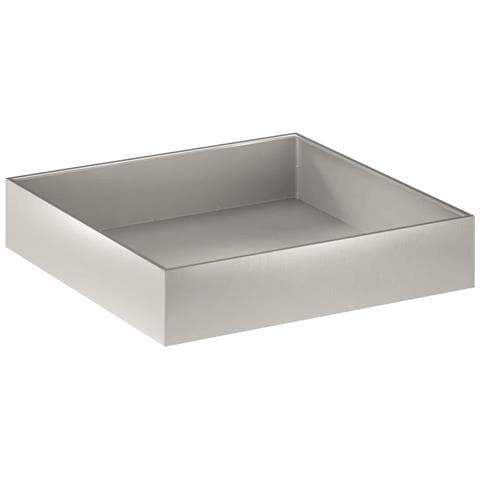 Vaso da giardino Argento 100 x 100 x 20 cm Acciaio Inox - Foto 1