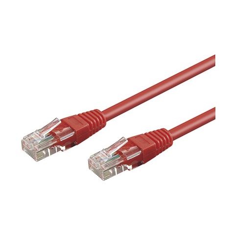 ICOC CCA5U-100-RE - Cavo di rete Patch CCA Cat. 5e Rosso UTP 10 mt - Foto 1