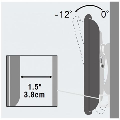 ICA-PLB 118S - Supporto a muro per TV LED LCD 23-37'' inclinabile - Foto 2