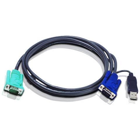 ICOC 2L-5205U - Cavo per KVM 15 HD Poli a 15 Poli e USB, 2L-5205U - Foto 1