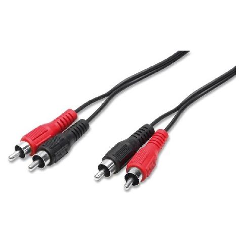 Cavo audio 2 spine rca m maschio + 2 spine rca m maschio - 5 mt - Foto 1
