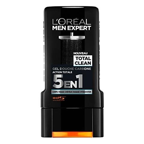 L'oréal Men Expert Total Clean, Gel Doccia 5 in 1,  per Uomo 300 ml - set Di 3 - Foto 1