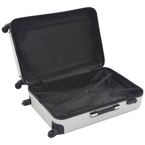 Set Trolley a Custodia Rigida 3 pz Argento Lucido in ABS - Foto 2