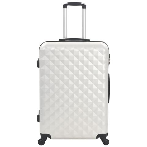 Set Trolley a Custodia Rigida 3 pz Argento Lucido in ABS - Foto 8