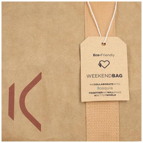 Borsa Da Viaggio Weekendbag Eco-friendly Carta Kraft Marrone - Foto 2