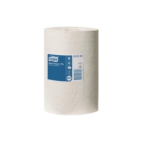 Carta velina - 1 Ply - 1 Pezzo - 215 mm x 1200 mm - 140 mm Diametro del rotolo - Bianco - Fibra - Foto 1