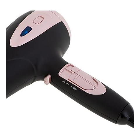 Asciugacapelli Ad 2248b Ion 2200 W, Numero Di Impostazioni Di Temperatura 3, Funzione Ionica, Ugello Diffusore, Nero / rosa - Foto 2