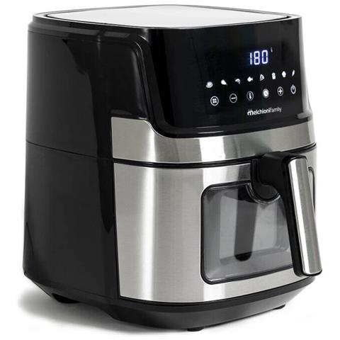 Friggitrice ad Aria GINEVRA Capacità 6.5 Litri 1600 Watt Colore Nero, Acciaio inossidabile - Foto 2